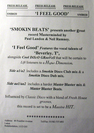 Smokin Beats : I Feel Good (12")