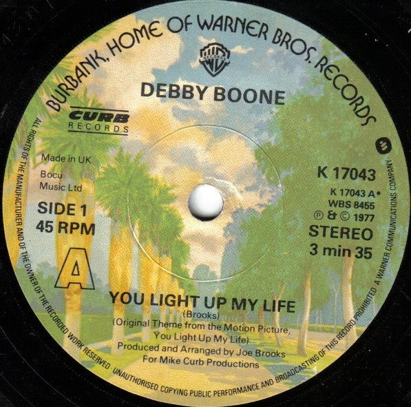 Debby Boone : You Light Up My Life (7", Single, Bur)