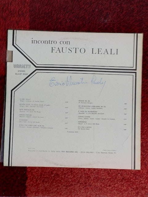 Fausto Leali : Incontro Con (LP, Comp)