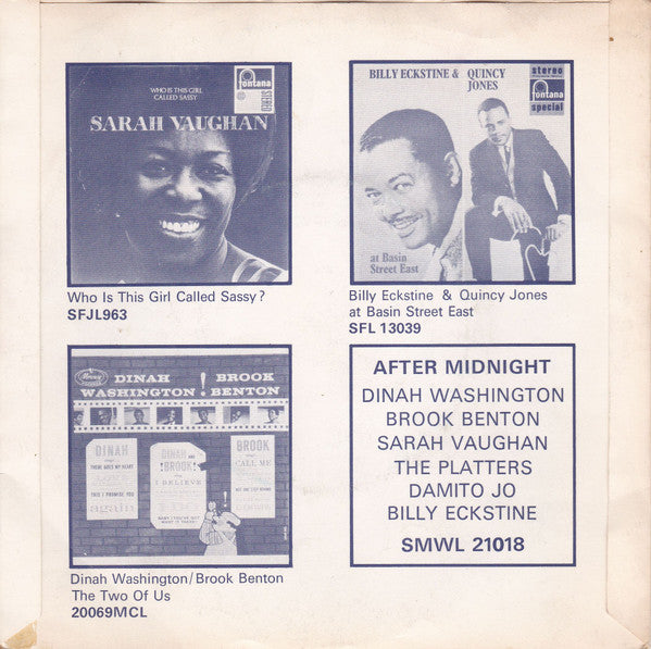 Sarah Vaughan & Billy Eckstine : Passing Strangers (7", Single, Mono)