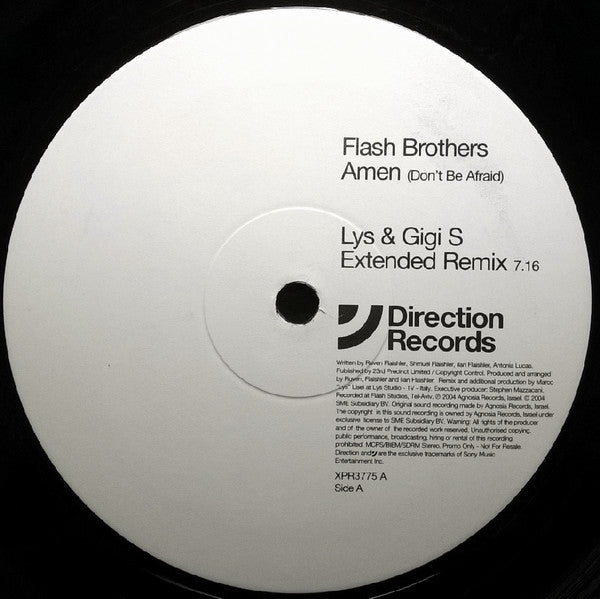 Flash Brothers : Amen (Don't Be Afraid) (2x12", Promo)