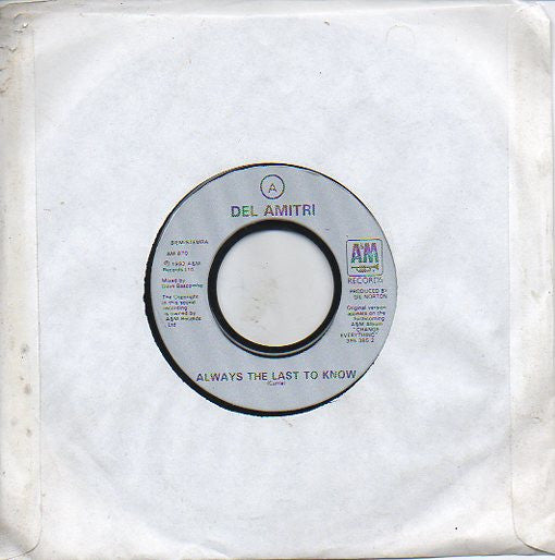 Del Amitri : Always The Last To Know (7", Sil)