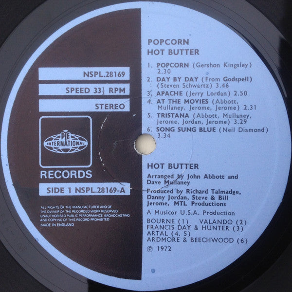 Hot Butter : Popcorn (LP, Album)