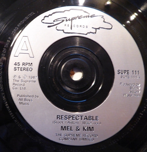 Mel & Kim : Respectable (7", Single, Sil)