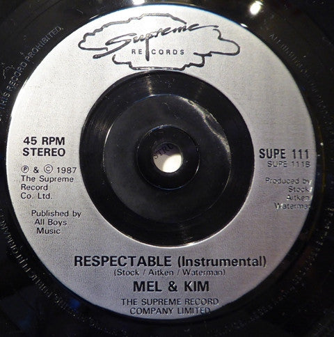 Mel & Kim : Respectable (7", Single, Sil)