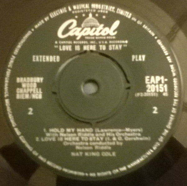 Nat King Cole : Love Is Here To Stay (7", EP, Mono)