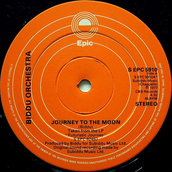 Biddu Orchestra : Journey To The Moon (12", Single, Ltd)