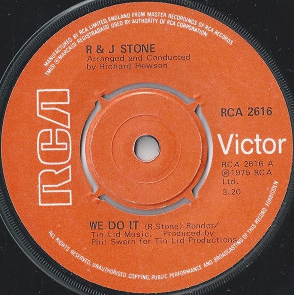 R & J Stone : We Do It (7", Single, Pus)