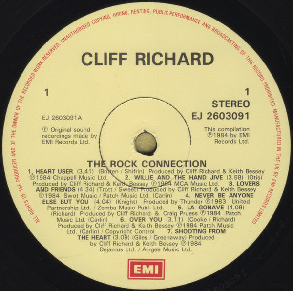Cliff Richard : The Rock Connection (LP, Album, Comp)