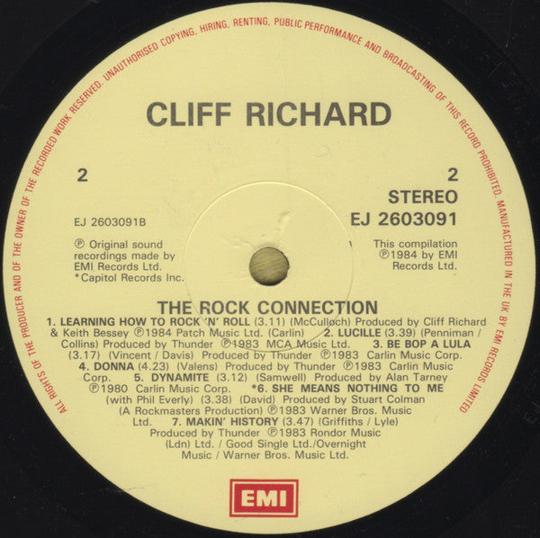 Cliff Richard : The Rock Connection (LP, Album, Comp)