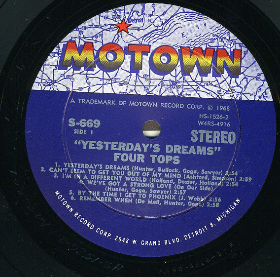 Four Tops : Yesterday's Dreams (LP, Album, Hol)