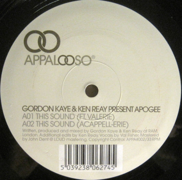 Gordon Kaye & Ken Reay Present Apogee (3) : This Sound / Flawed (12")