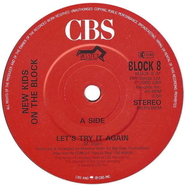 New Kids On The Block : Didn't I (Blow Your Mind) / Let's Try It Again (7", Single, Pos)