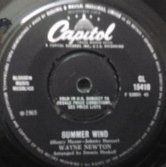 Wayne Newton : Summer Wind / I'll Be Standing By (7", Single)