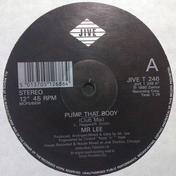 Mr. Lee : Pump That Body (12")