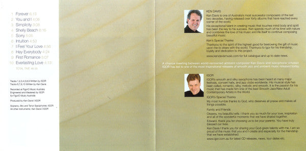 Ken Davis (5) / Igor Fedotov : Intuition A New Season (CD, Album)