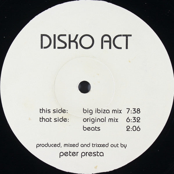 Peter Presta : Disko Act (12", TP)