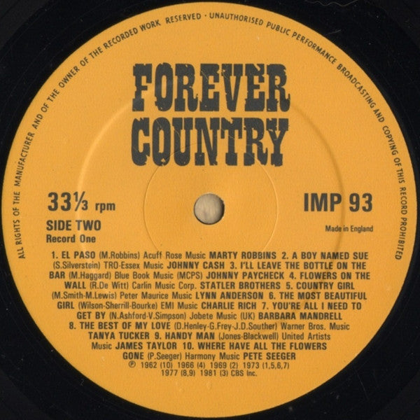 Various : Forever Country (75 All Time Country Greats) (4xLP, Comp + Box)