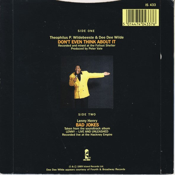 Theophilus P. Wildebeeste & Dee Dee Wilde : Don't Even Think About It (7", Single)