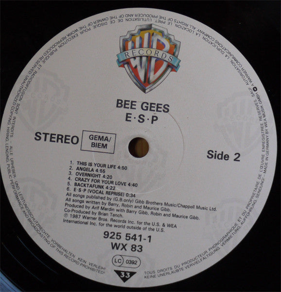 Bee Gees : E·S·P (LP, Album)
