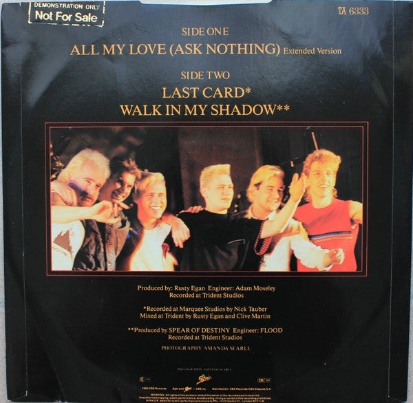 Spear Of Destiny : All My Love (Ask Nothing) (12")