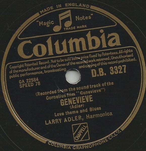 Larry Adler : Genevieve (Shellac, 10")