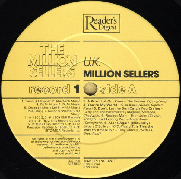 Various : The Million Sellers (8xLP, Comp + Box)