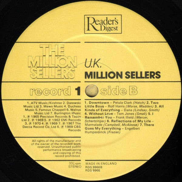 Various : The Million Sellers (8xLP, Comp + Box)