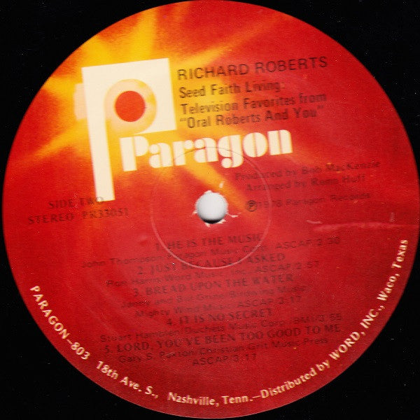 Richard Roberts (4) : Seed Faith Living: Television Favorites (LP, Album)