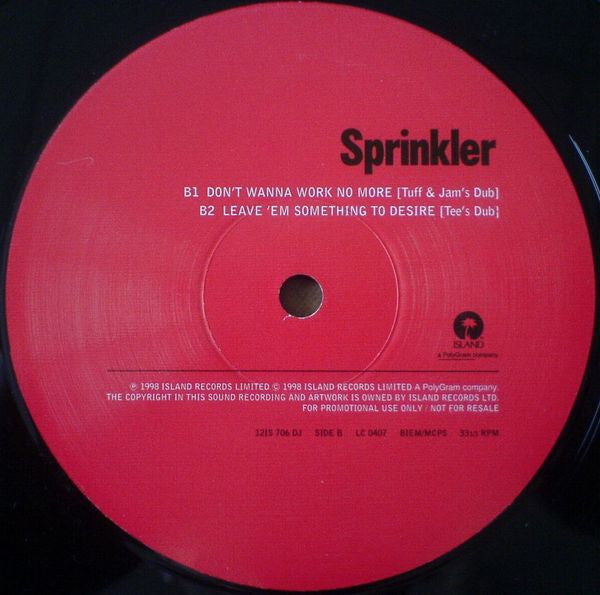 Sprinkler : Leave 'Em Something To Desire (12", Promo)
