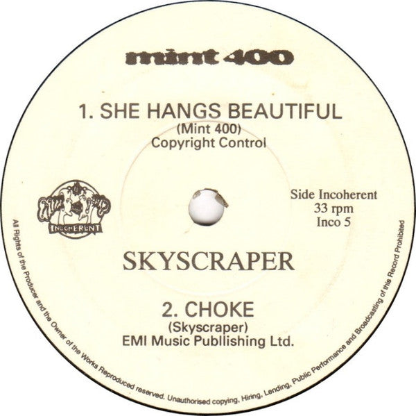 Mint 400 / Skyscraper (3) : She Hangs Beautiful / Choke (7", S/Sided, Promo)