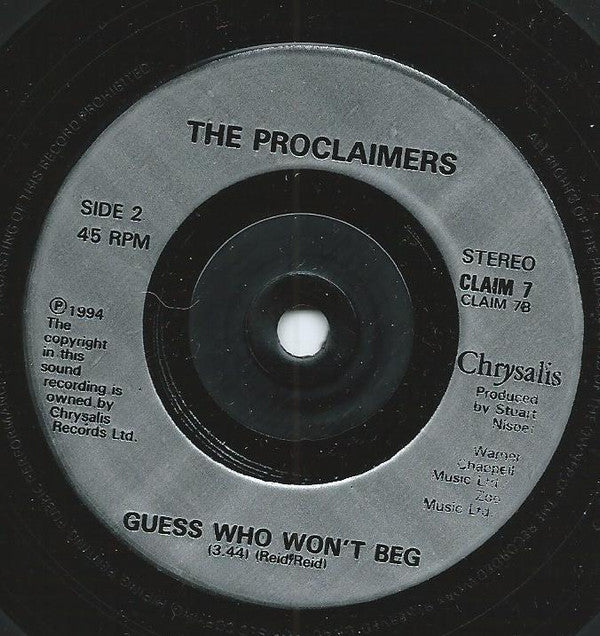 The Proclaimers : What Makes You Cry (7")