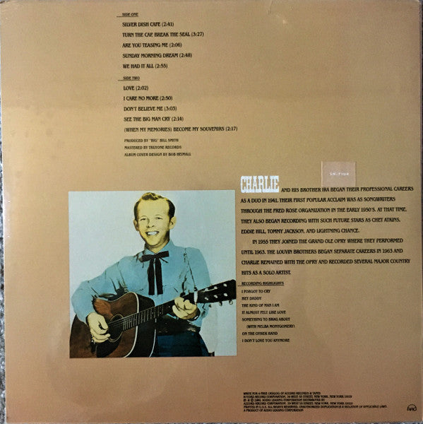 Charlie Louvin : Country Souvenirs (LP, Album)
