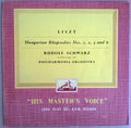Franz Liszt, Rudolf Schwarz Conducting Philharmonia Orchestra : Hungarian Rhapsodies Nos. 1, 2, 3 And 6 (LP, Album, Mono, RE)
