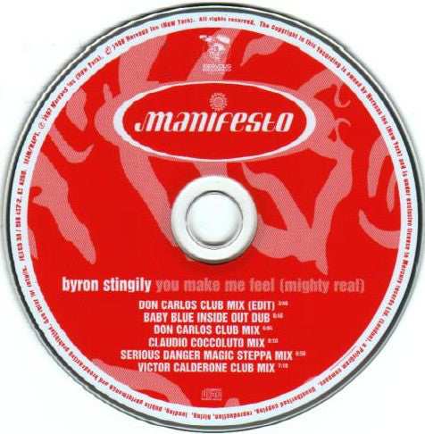 Byron Stingily : You Make Me Feel (Mighty Real) (CD, Single)