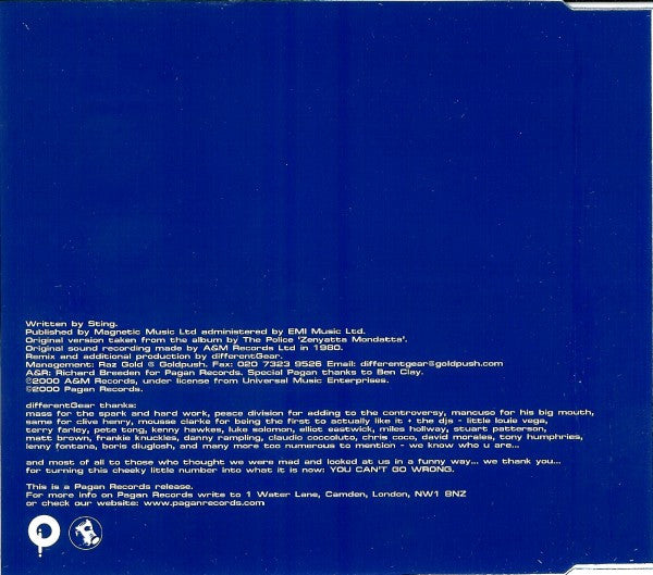 Different Gear Vs. The Police : When The World Is Running Down (You Can't Go Wrong) (CD, Single)