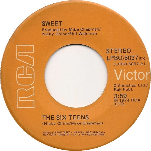 Sweet* : The Six Teens (7", Single, USA)