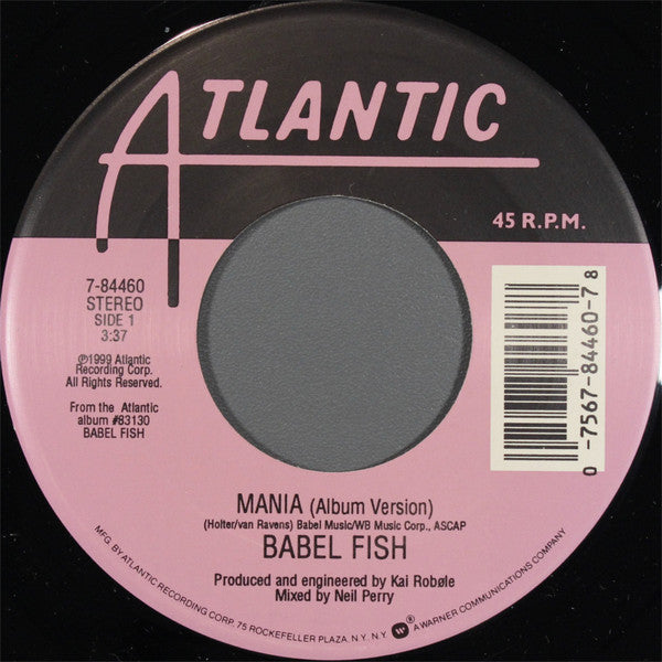 Babel Fish (2) : Mania (7", Single)