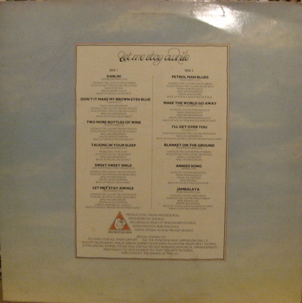 Helen West (3) : Let Me Stay Awhile (LP)
