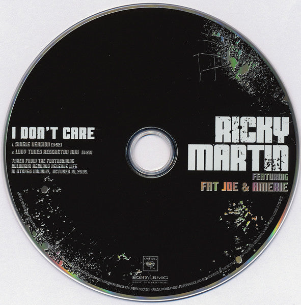 Ricky Martin : I Don't Care (CD, Maxi)