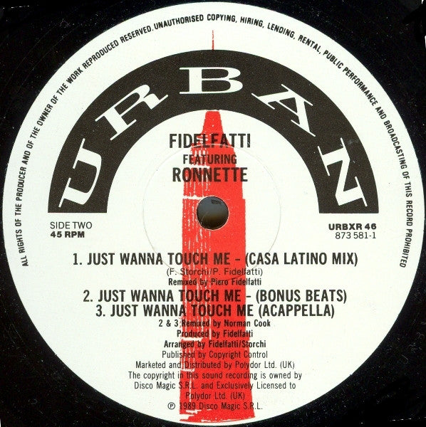 Piero Fidelfatti With Ronnette : Just Wanna Touch Me (12")