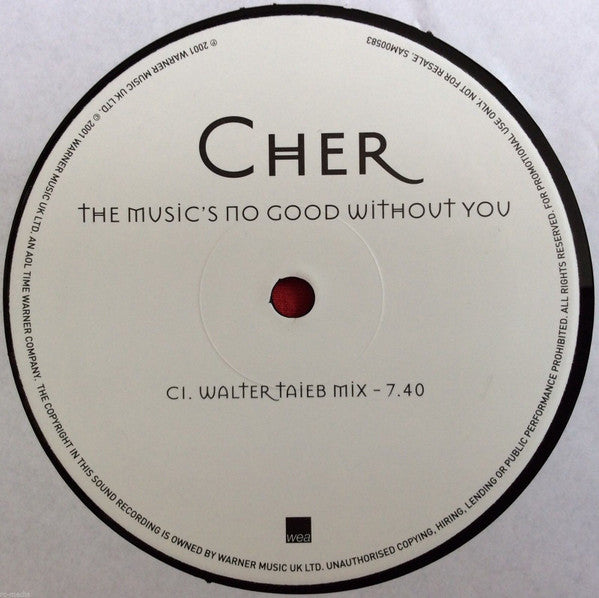 Cher : The Music's No Good Without You (2x12", Promo)