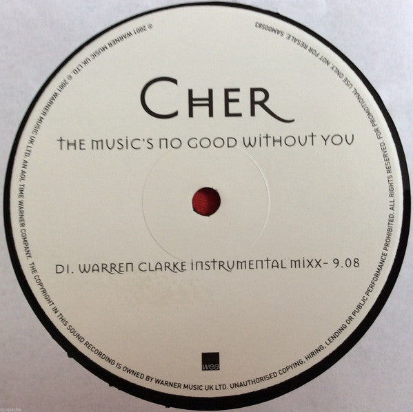 Cher : The Music's No Good Without You (2x12", Promo)