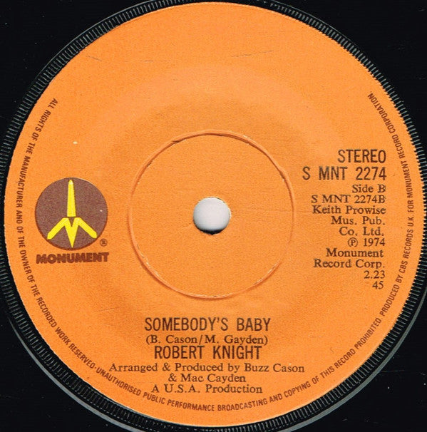 Robert Knight : Better Get Ready For Love (7", Single, Sol)