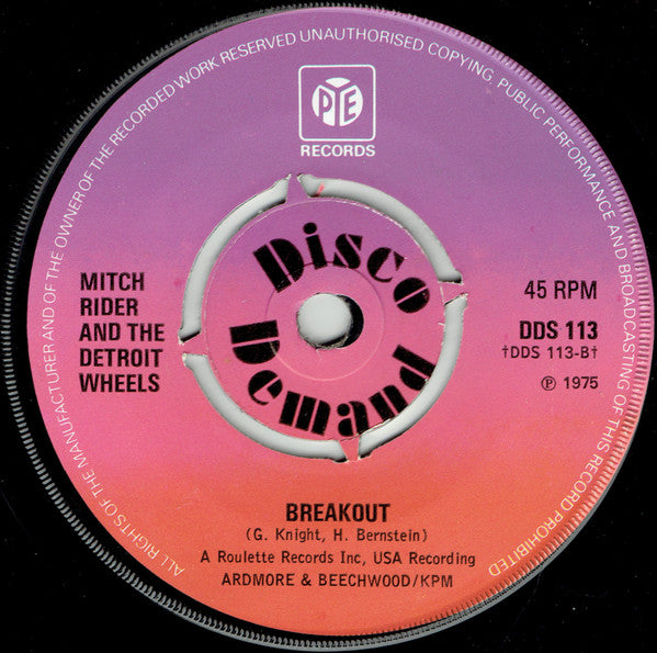Mitch Rider And The Detroit Wheels* : You Get Your Kicks  (7", Fou)