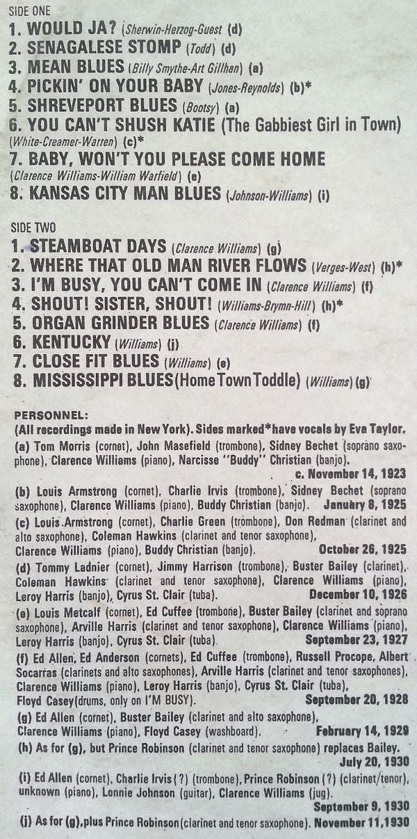 Clarence Williams : Clarence Williams Rarities (LP, Comp, Mono)