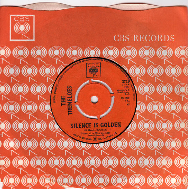 The Tremeloes : Silence Is Golden (7", Single, Pus)