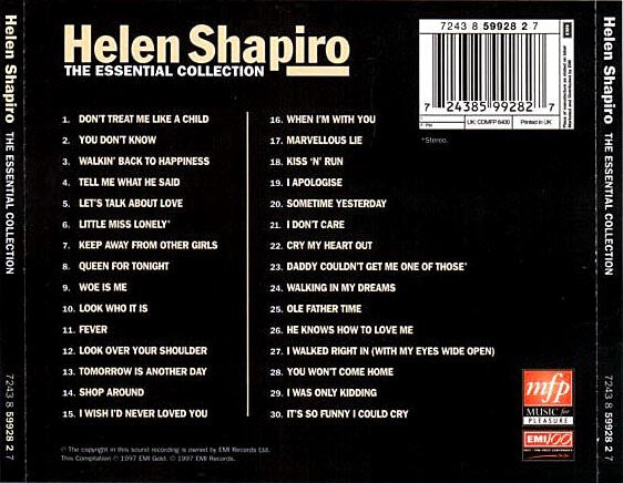 Helen Shapiro : The Essential Collection (Digitally Remastered) (CD, Comp, RM)
