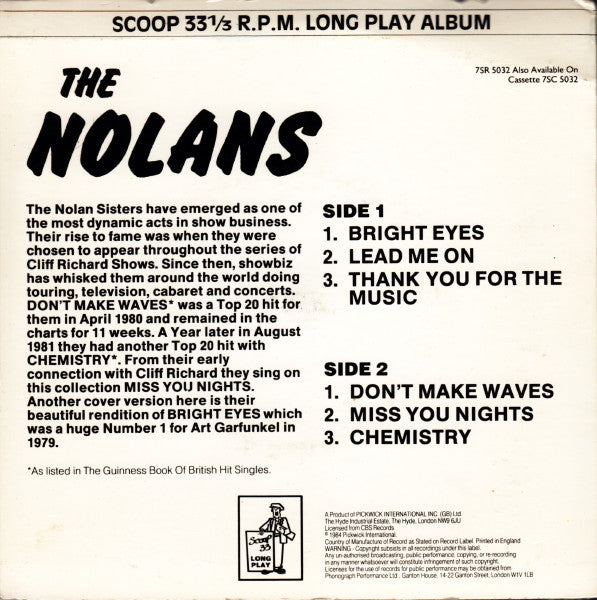 The Nolans : The Nolans (7", Album, Comp)
