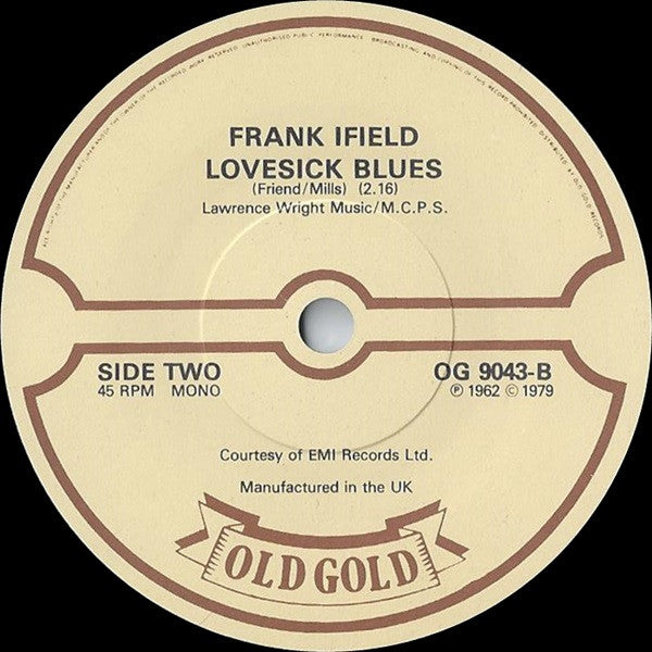 Frank Ifield : I Remember You / Lovesick Blues (7", Mono, RE, RP)